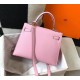 Hermes Pink Epsom Kelly 32cm Sellier Bag