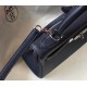 Hermes Navy Blue Clemence Kelly 28cm Bag