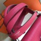 Hermes Rose Red Clemence Kelly 28cm Bag