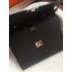 Hermes Black Clic 16 Wallet With Strap