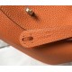 Hermes Lindy 30cm Bag In Orange Clemence Leather