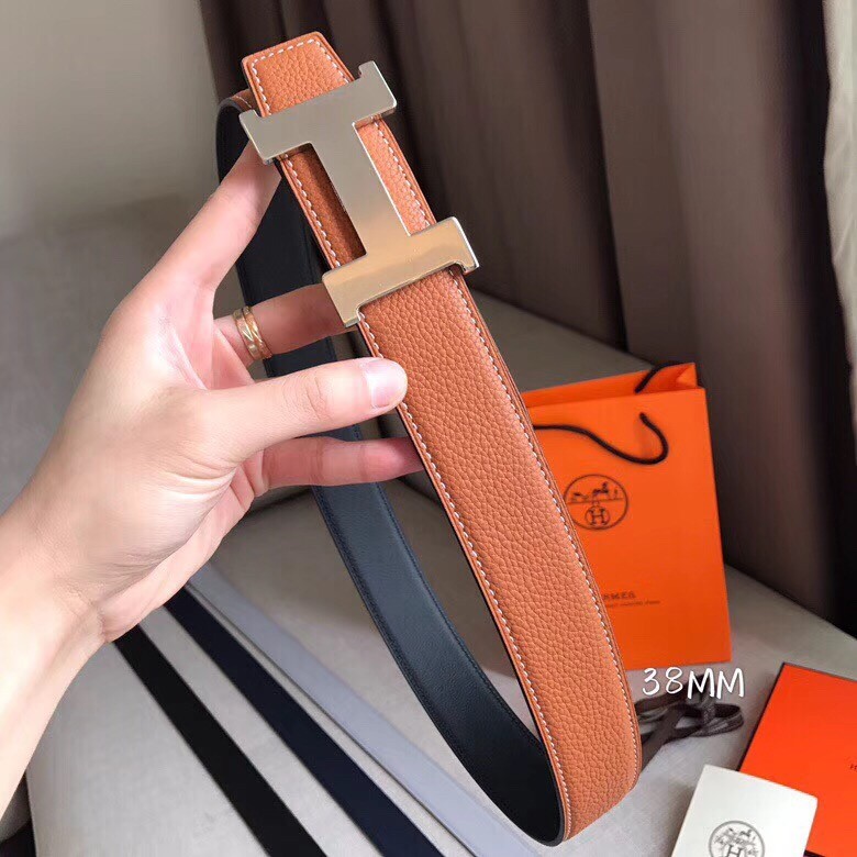 Hermes Constance Belt Buckle & Brown Clemence 38 MM Strap