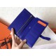 Hermes Bi-Color Epsom Bearn Wallet Taupe/Electric Blue