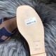 Hermes Oran Sandals In Blue Ostrich Leather