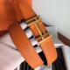 Hermes H Au Carre Belt Buckle & Orange 32mm Strap