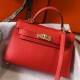 Hermes Kelly Mini II Bag In Rouge Casaque Epsom Leather