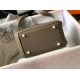 Hermes Mini Lindy Bag In Taupe Clemence Leather