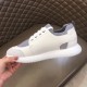 Hermes Vitesse Sneaker In White Epsom and Technical Canvas