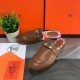 Hermes Oz Mule In Brown Leather