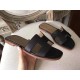 Hermes Oran Sandals In Black Epsom Leather