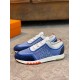 Hermes Blue Addict Sneakers In Bicolor Knit