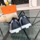 Hermes Grey Addict Sneakers In Bicolor Knit