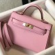 Hermes Kelly Mini II Bag In Mauve Sylvestre Epsom Leather