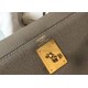 Hermes Gris Asphalt Epsom Kelly 28cm Sellier Bag GHW