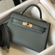 Hermes Kelly Mini II Bag In Vert Amande Epsom Leather