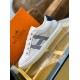 Hermes Avantage Sneakers In White/Blue Calfskin