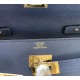 Hermes Kelly Classique To Go Wallet In Dark Blue Epsom Calfskin