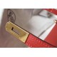 Hermes Kelly 28cm Sellier Bag In Red Epsom Leather