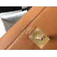 Hermes Bi-color Kelly 32cm Epsom Bag Gold/Black GHW