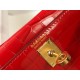 Hermes Kelly Mini II Bag In Red Embossed Crocodile Calfskin