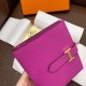 Hermes Bearn Compact Wallet In Magnolia Epsom Leather