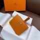 Hermes Bearn Compact Wallet In Orange Epsom Leather