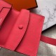 Hermes Bearn Mini Wallet In Rose Lipstick Epsom Leather