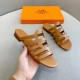 Hermes Camelia Sandals In Brown Calfskin