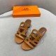 Hermes Celena Sandals 5MM In Brown Calfskin