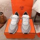 Hermes Addict Sneakers In Grey Knit