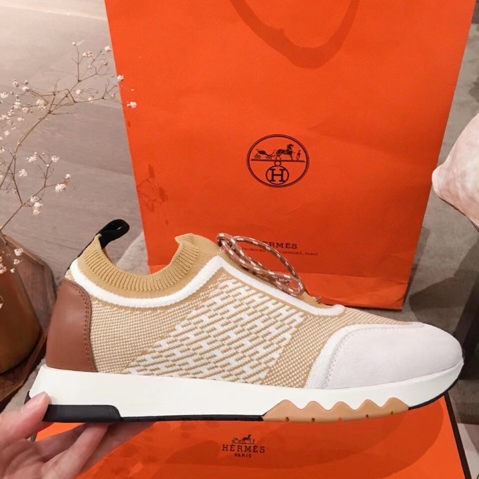 Hermes Addict Sneakers In Multicolore Knit