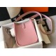 Hermes Evelyne III TPM Bag In Pink Clemence Leather