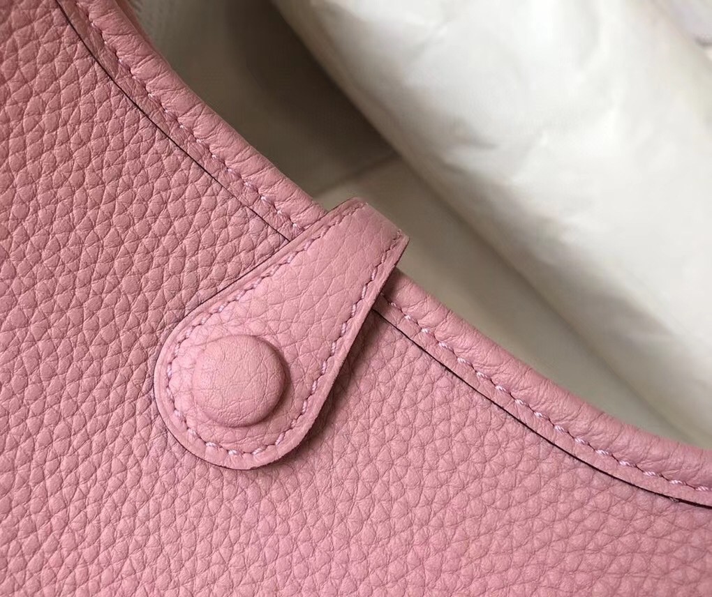 Hermes Evelyne III TPM Bag In Pink Clemence Leather