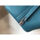 Hermes Picotin Lock 22 Bag In Blue Jean Clemence Leather