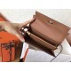 Hermes Kelly Classic Long Wallet In Brown Epsom Leather