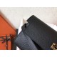 Hermes Kelly Classic Long Wallet In Black Epsom Leather