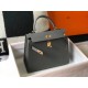 Hermes Ardoise Epsom Kelly 25cm Sellier Bag GHW