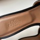 Hermes Oasis Sandals In Black Swift Leather