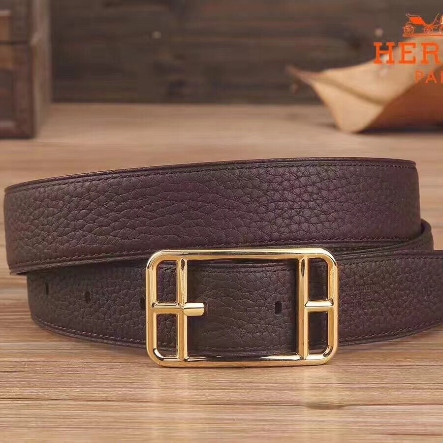 Hermes Chocolate Cape Cod 32 Reversible Belt