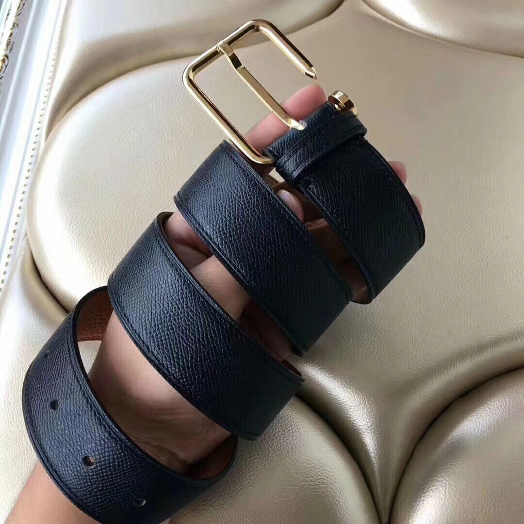 Hermes Lennox 40 MM Belt In Black Epsom Leather