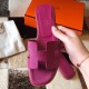 Hermes Oran Slide Sandals In Anemone Epsom Calfskin