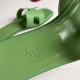 Hermes Oran Slide Sandals In Vert Criquet Epsom Calfskin