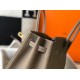 Hermes Taupe Clemence Birkin 30cm Bag