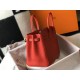 Hermes Red Clemence Birkin 30cm Bag