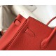 Hermes Red Clemence Birkin 30cm Bag