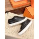 Hermes Women's Deep Sneakers in Black Leather