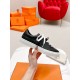 Hermes Men's Day Sneakers in Black Leather