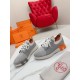 Hermes Men's Depart Sneakers in Grey Gradient Knit