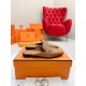 Hermes Esmee Mules in Brown Calfskin