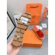 Hermes Eze 30 Cork Platform Sandals in Piment Suede Leather